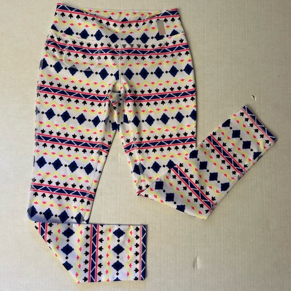 Zella Girl Multicolor Aztec Patterned Leggings from Nordstrom Sz-7/8. AA6 - Picture 1 of 8